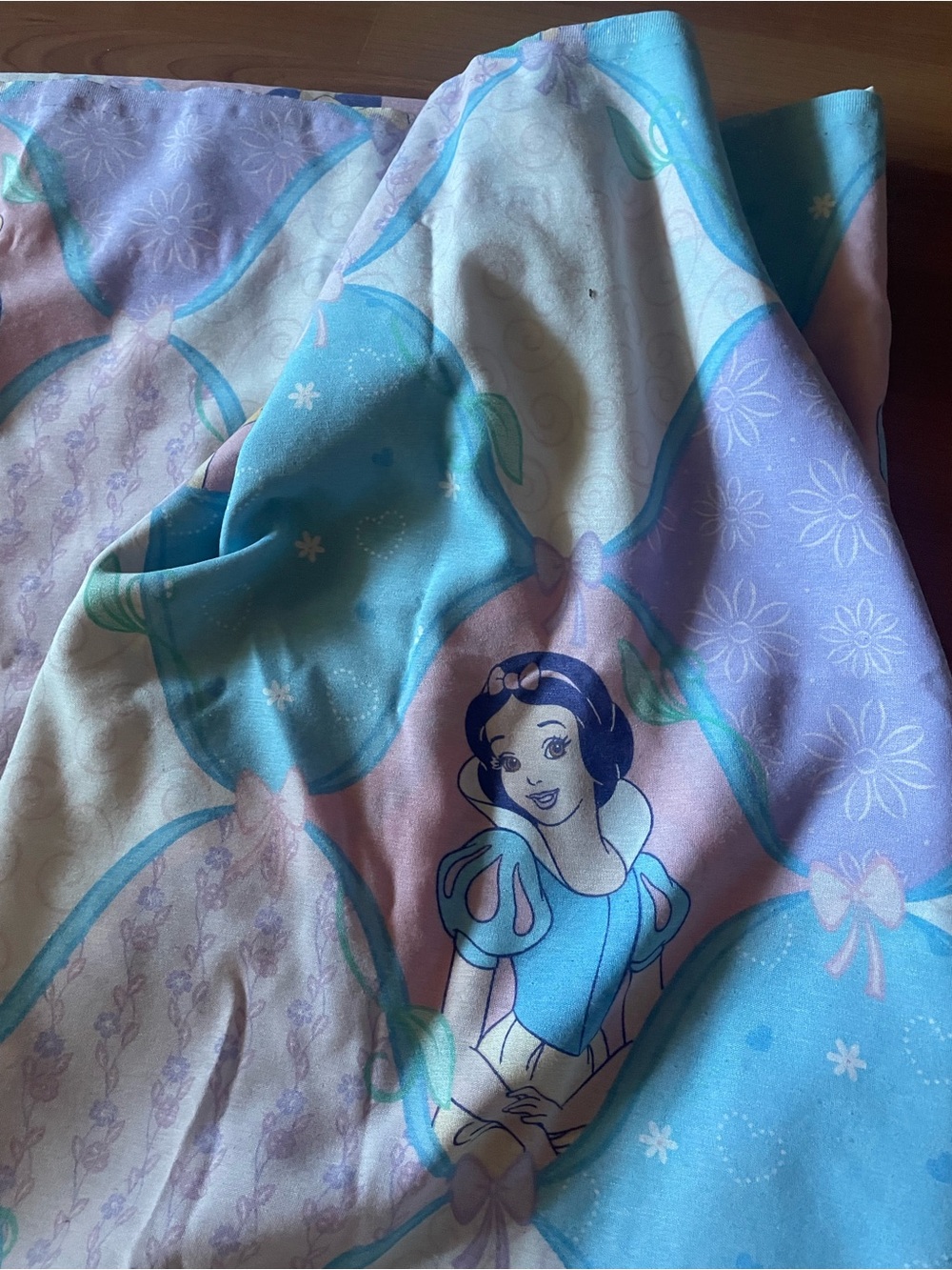 Disney Princess Patterned Bedding - Pastel Pink, Blue & Purple - Picture 2 of 2